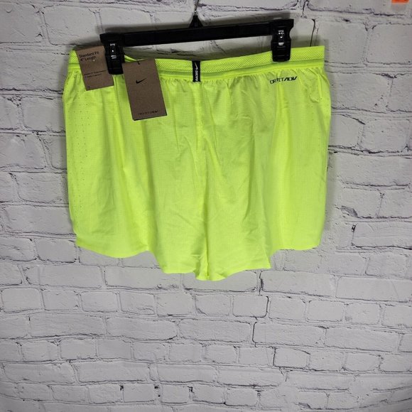 Nike Men's Size XL Volt Yellow/Green Dri Fit Racing Running Shorts - Picture 8 of 9